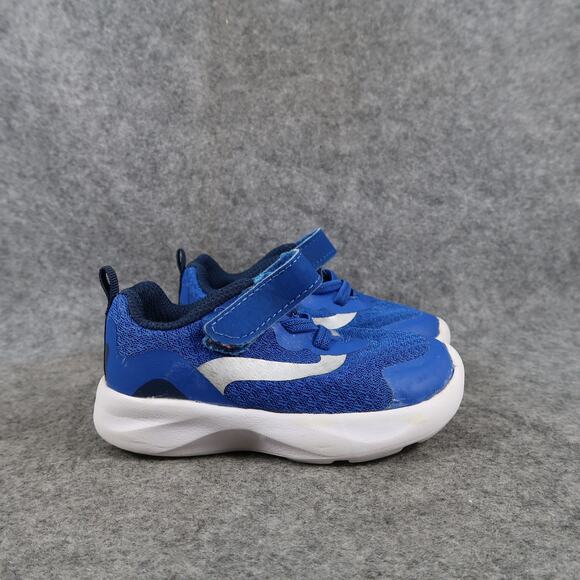 Athletic Works Shoes Baby Toddler 6 Sneakers Casual Active Easy On Strap Blue - Picture 1 of 10